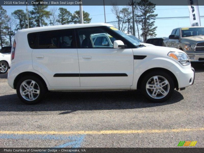 Clear White / Black Soul Logo Cloth 2010 Kia Soul +