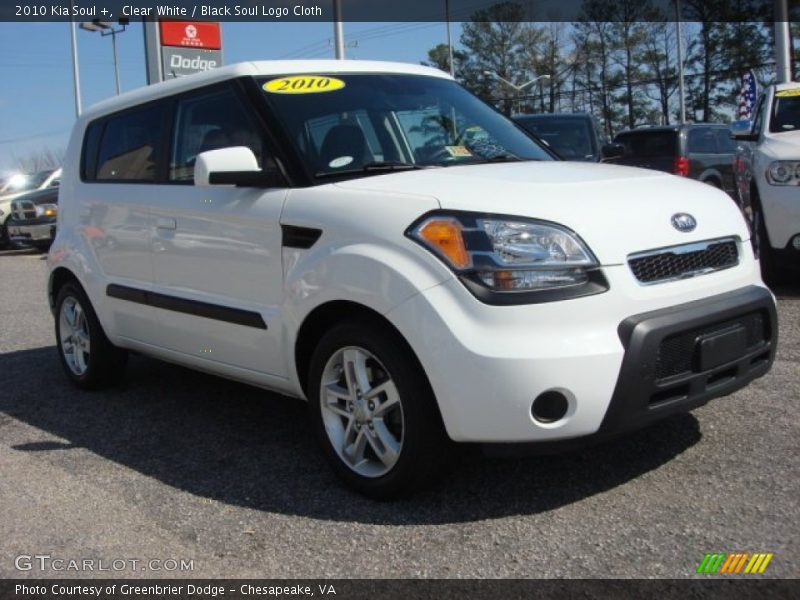 Clear White / Black Soul Logo Cloth 2010 Kia Soul +