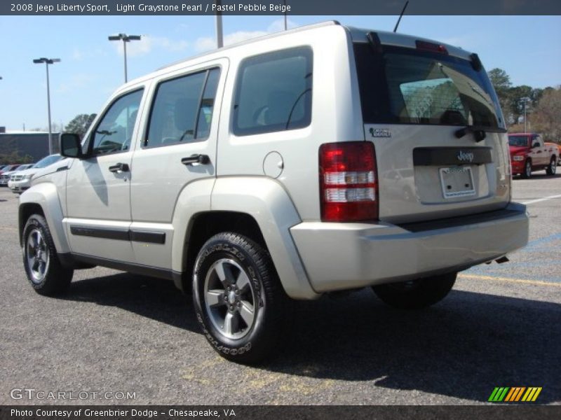 Light Graystone Pearl / Pastel Pebble Beige 2008 Jeep Liberty Sport