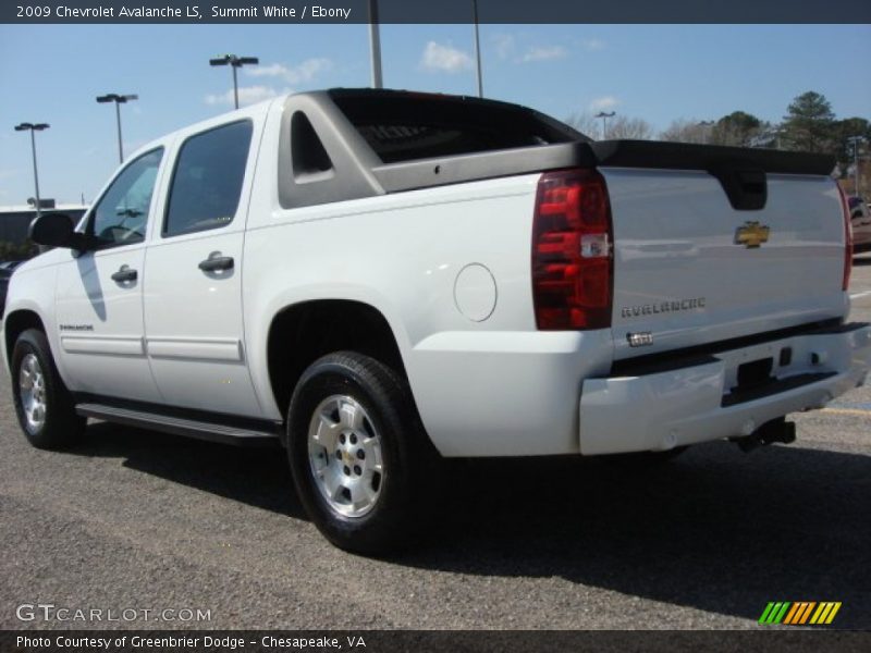 Summit White / Ebony 2009 Chevrolet Avalanche LS