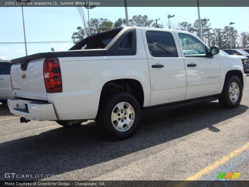 Summit White / Ebony 2009 Chevrolet Avalanche LS
