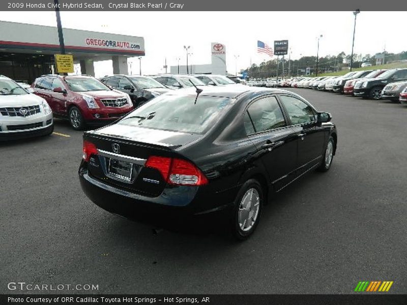 Crystal Black Pearl / Gray 2009 Honda Civic Hybrid Sedan