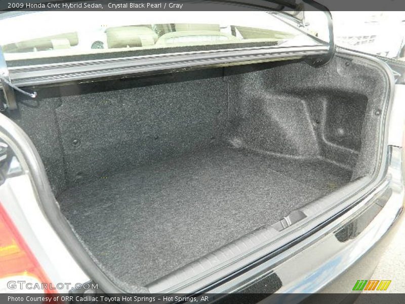 Crystal Black Pearl / Gray 2009 Honda Civic Hybrid Sedan