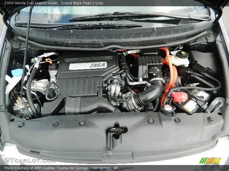 Crystal Black Pearl / Gray 2009 Honda Civic Hybrid Sedan