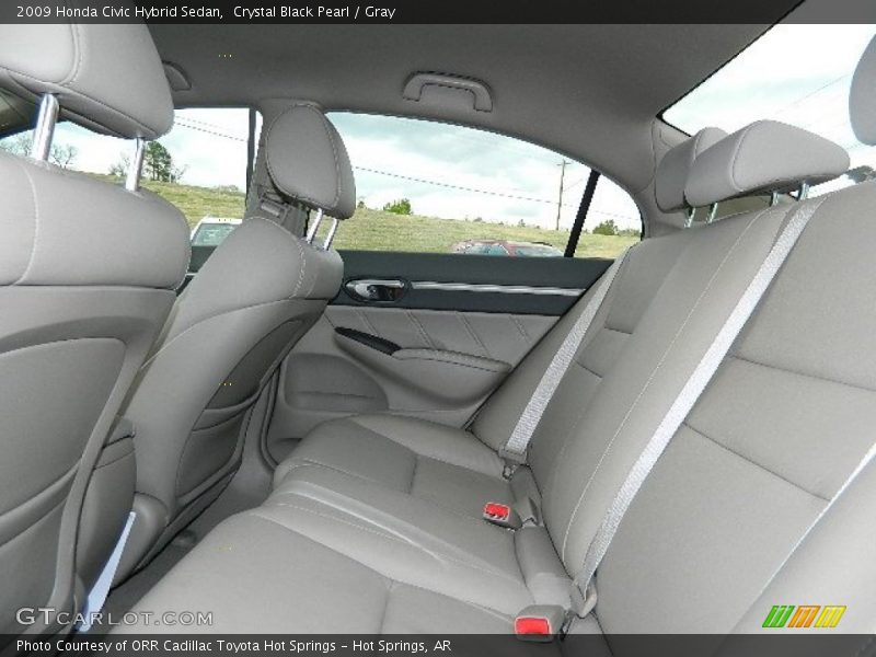 Crystal Black Pearl / Gray 2009 Honda Civic Hybrid Sedan