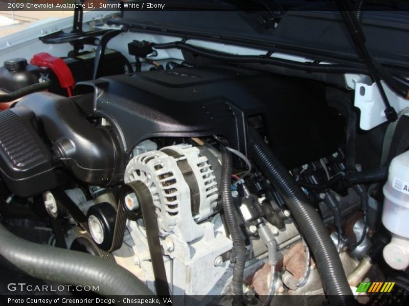 Summit White / Ebony 2009 Chevrolet Avalanche LS