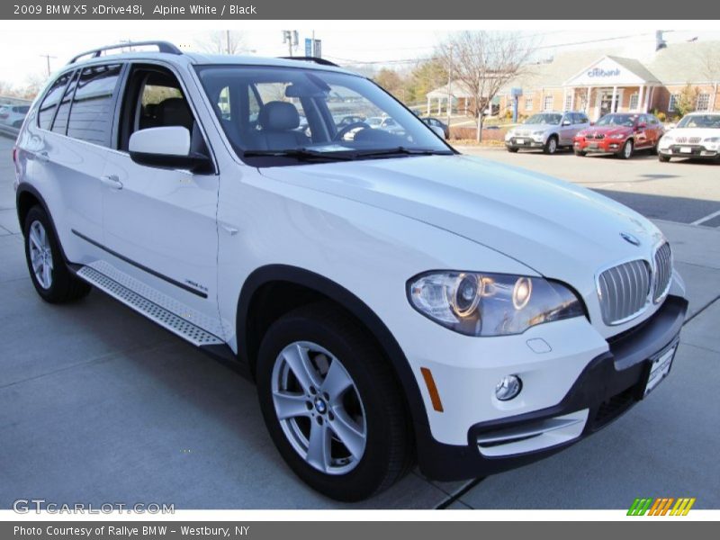 Alpine White / Black 2009 BMW X5 xDrive48i
