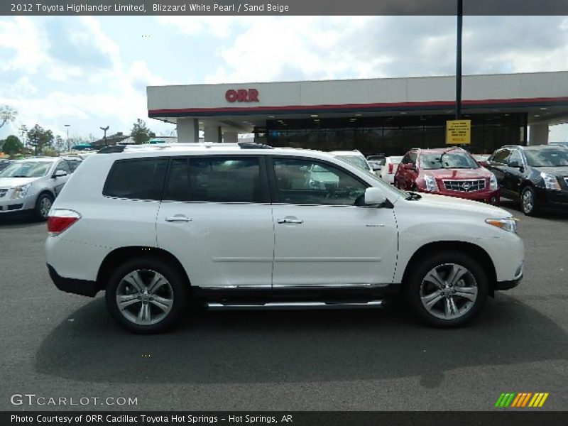 Blizzard White Pearl / Sand Beige 2012 Toyota Highlander Limited