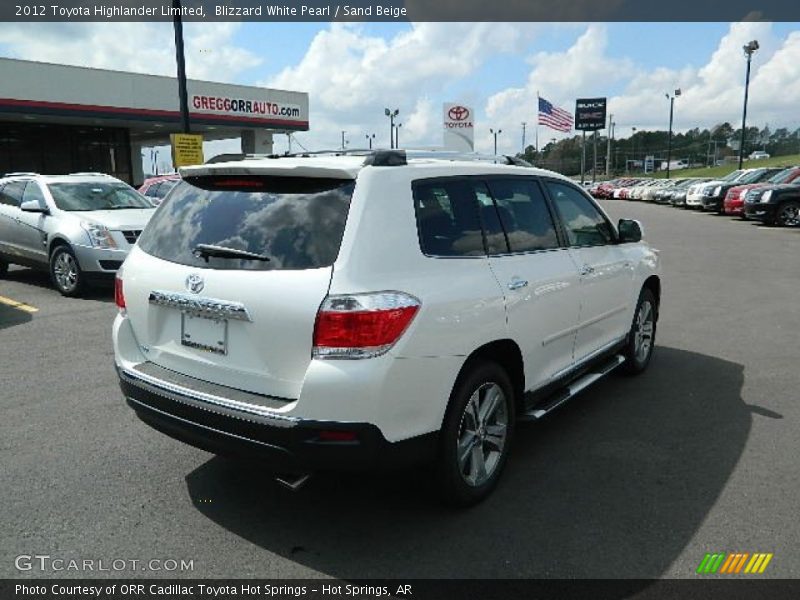 Blizzard White Pearl / Sand Beige 2012 Toyota Highlander Limited