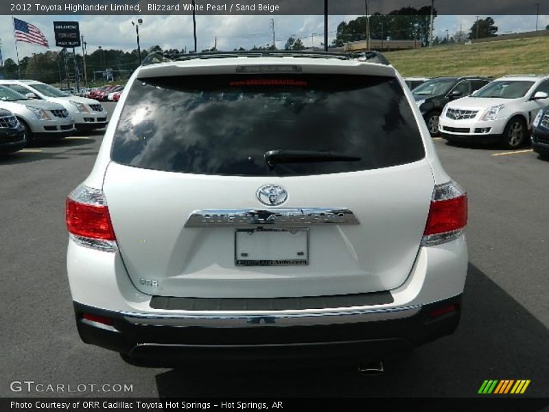 Blizzard White Pearl / Sand Beige 2012 Toyota Highlander Limited