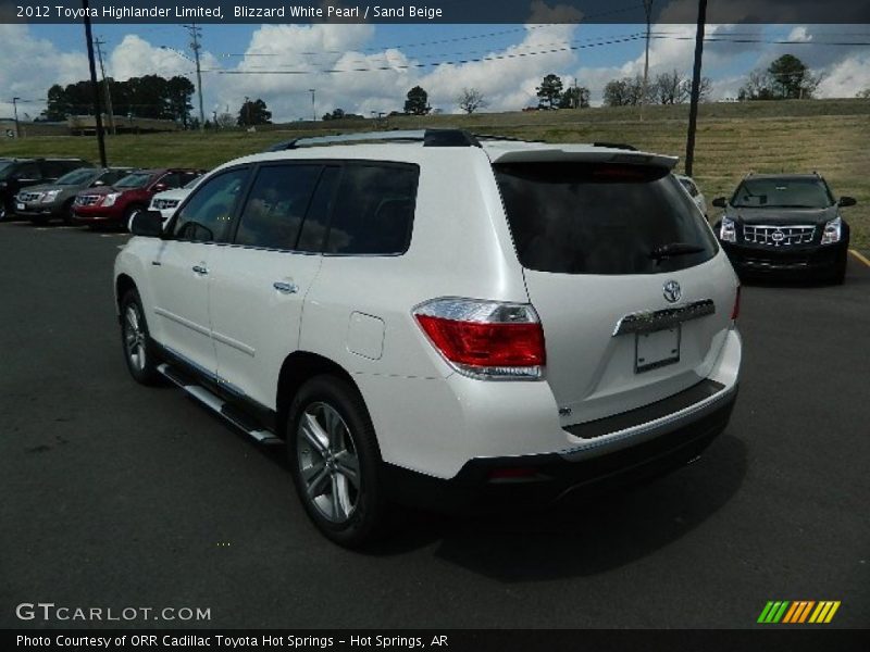 Blizzard White Pearl / Sand Beige 2012 Toyota Highlander Limited