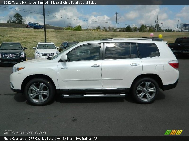 Blizzard White Pearl / Sand Beige 2012 Toyota Highlander Limited