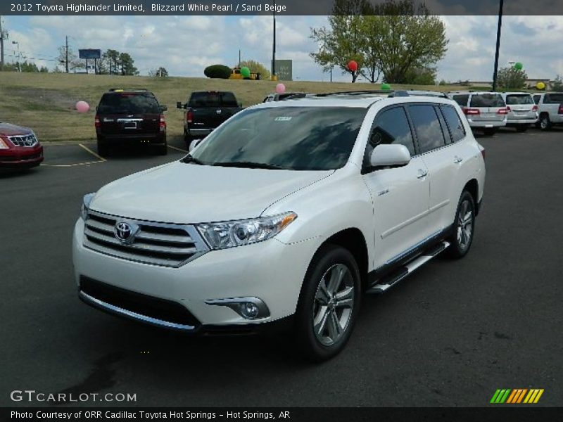 Blizzard White Pearl / Sand Beige 2012 Toyota Highlander Limited