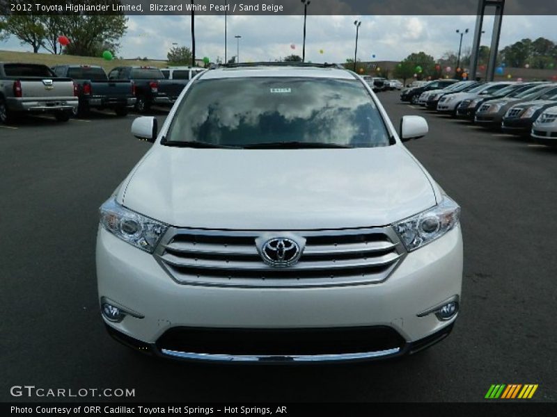 Blizzard White Pearl / Sand Beige 2012 Toyota Highlander Limited