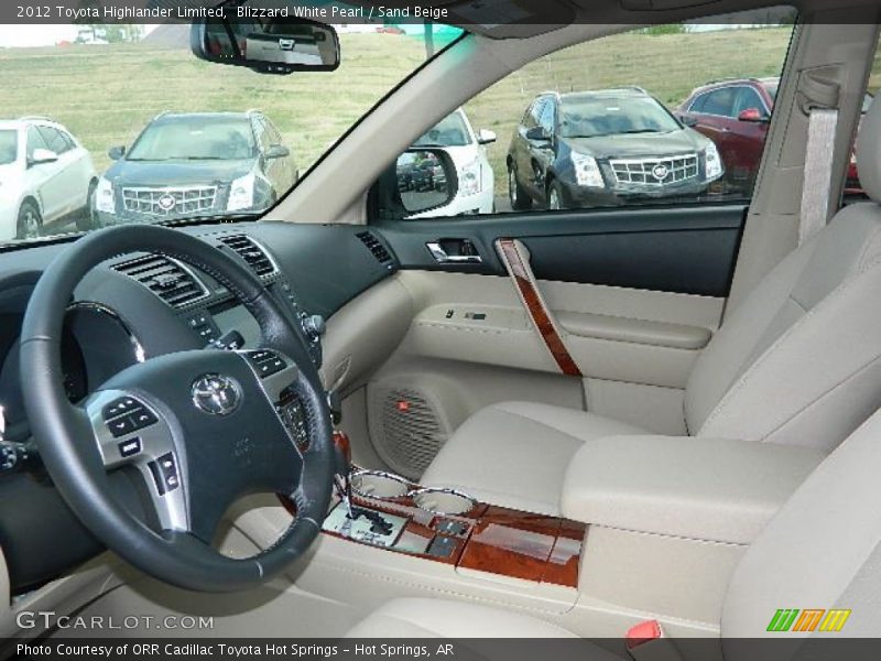 Blizzard White Pearl / Sand Beige 2012 Toyota Highlander Limited