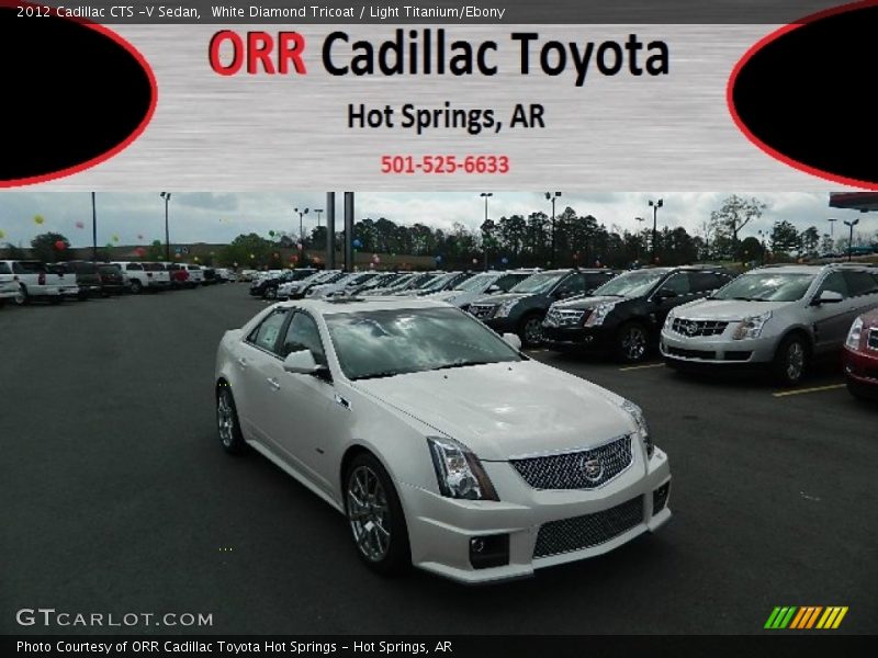 White Diamond Tricoat / Light Titanium/Ebony 2012 Cadillac CTS -V Sedan