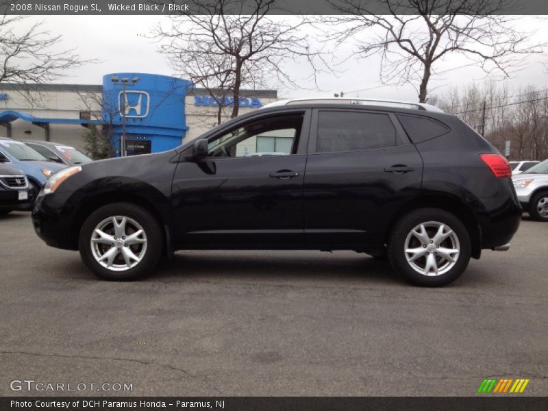 Wicked Black / Black 2008 Nissan Rogue SL