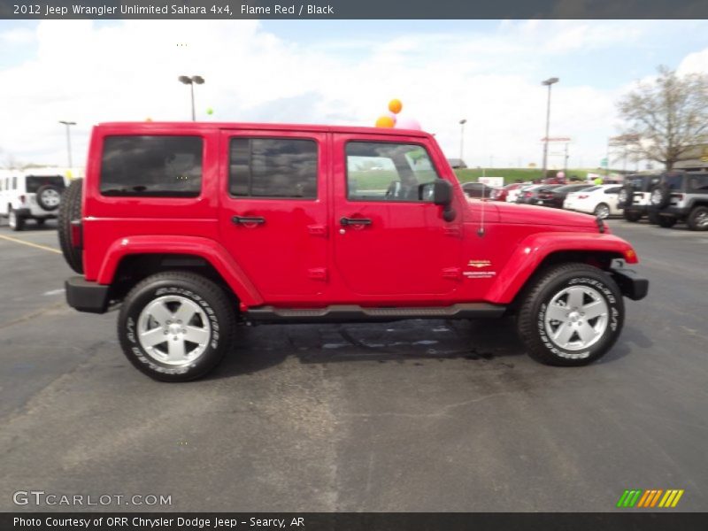 Flame Red / Black 2012 Jeep Wrangler Unlimited Sahara 4x4