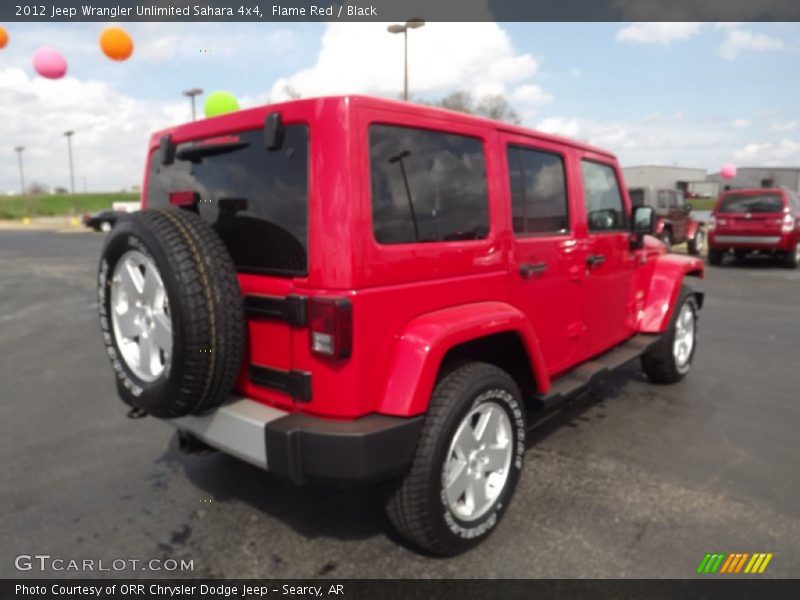 Flame Red / Black 2012 Jeep Wrangler Unlimited Sahara 4x4