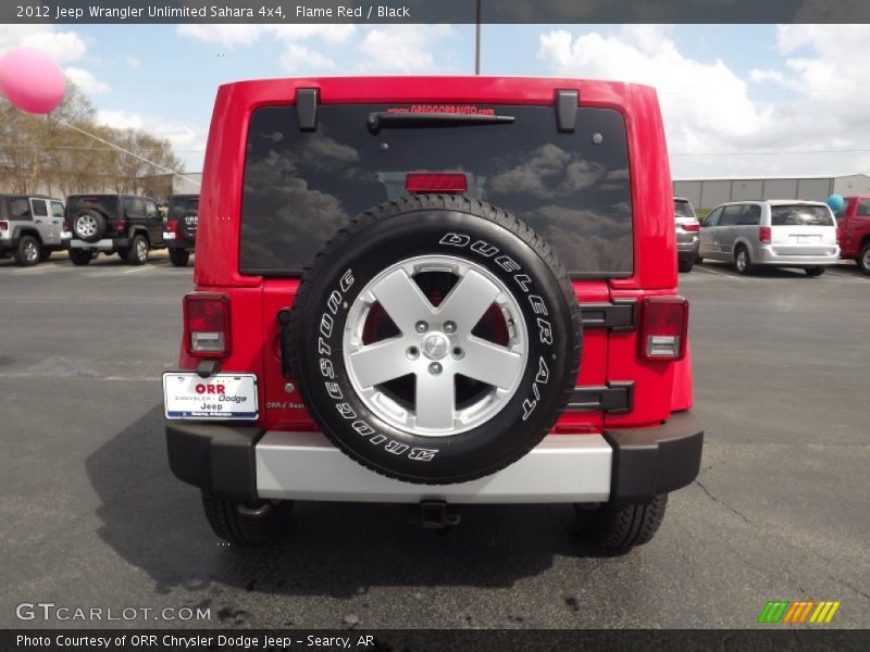 Flame Red / Black 2012 Jeep Wrangler Unlimited Sahara 4x4