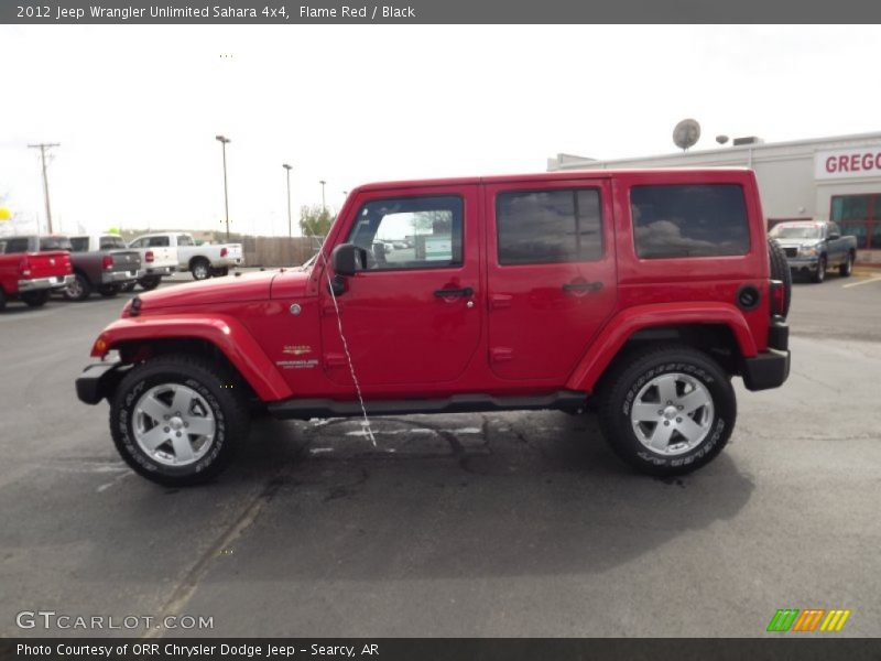 Flame Red / Black 2012 Jeep Wrangler Unlimited Sahara 4x4