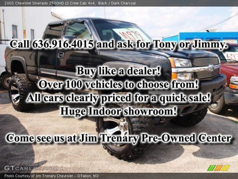 Black / Dark Charcoal 2003 Chevrolet Silverado 2500HD LS Crew Cab 4x4