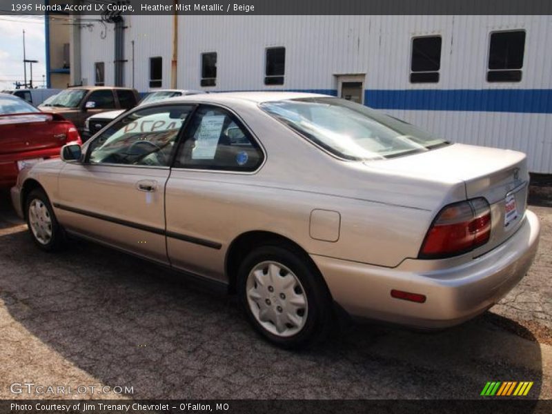 Heather Mist Metallic / Beige 1996 Honda Accord LX Coupe