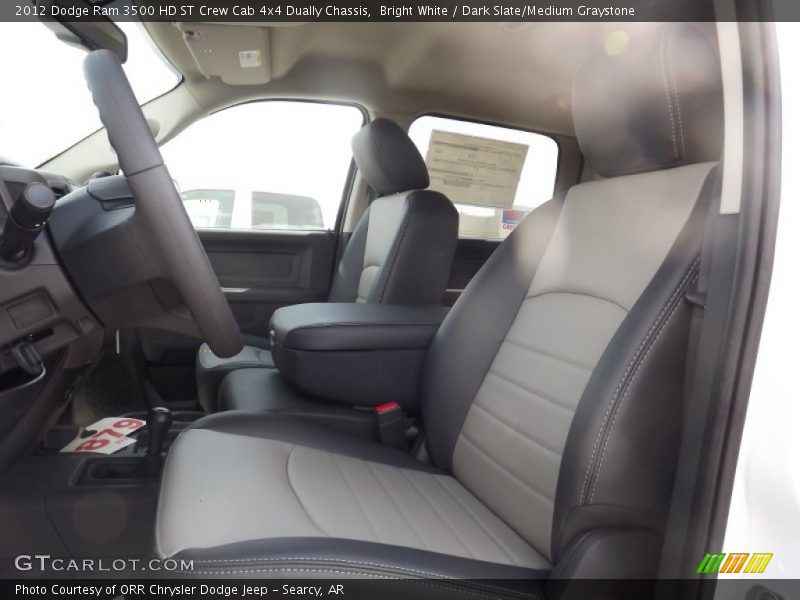 Bright White / Dark Slate/Medium Graystone 2012 Dodge Ram 3500 HD ST Crew Cab 4x4 Dually Chassis