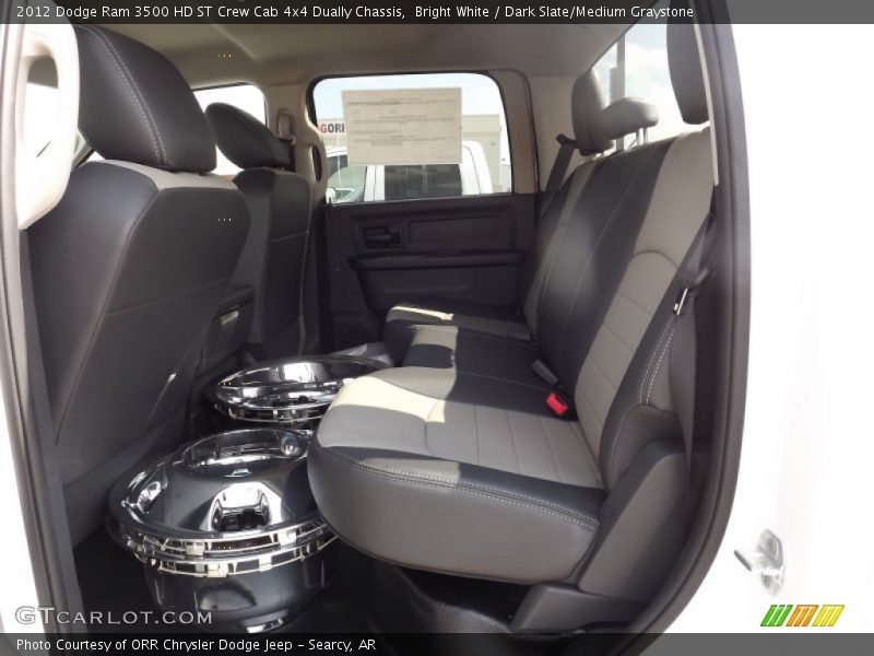 Bright White / Dark Slate/Medium Graystone 2012 Dodge Ram 3500 HD ST Crew Cab 4x4 Dually Chassis