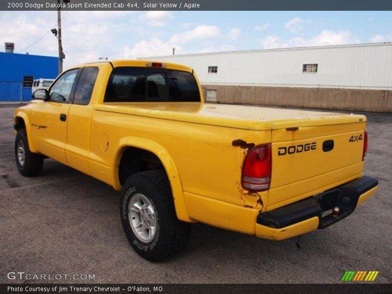 Solar Yellow / Agate 2000 Dodge Dakota Sport Extended Cab 4x4