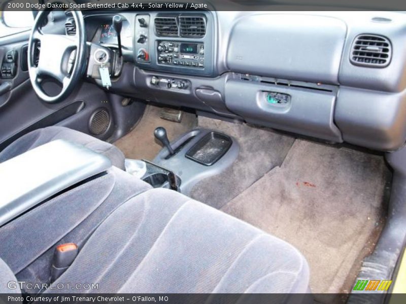 Solar Yellow / Agate 2000 Dodge Dakota Sport Extended Cab 4x4