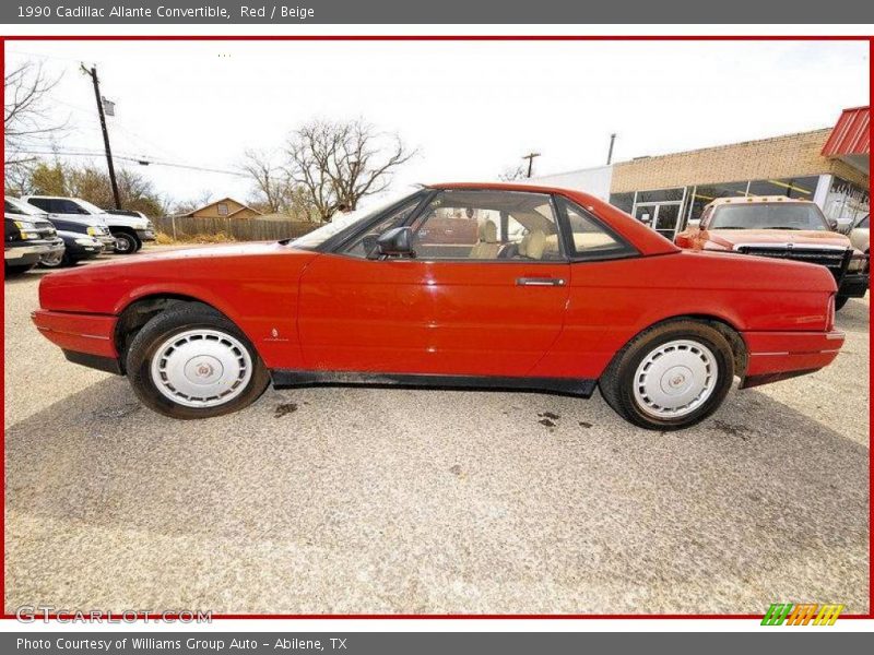 Red / Beige 1990 Cadillac Allante Convertible