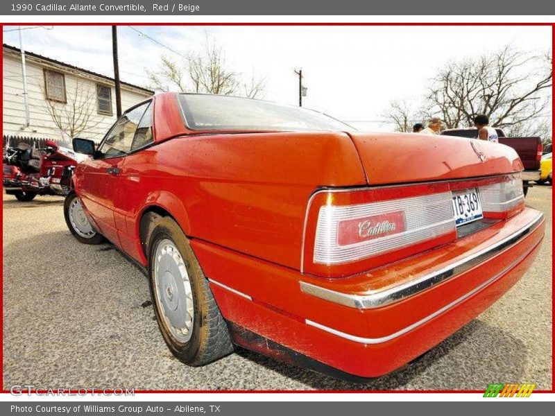 Red / Beige 1990 Cadillac Allante Convertible
