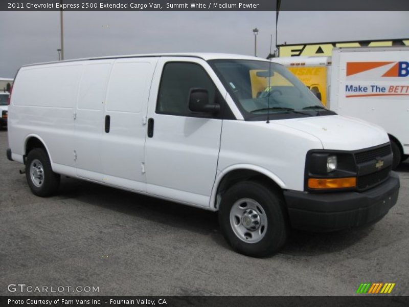 Summit White / Medium Pewter 2011 Chevrolet Express 2500 Extended Cargo Van