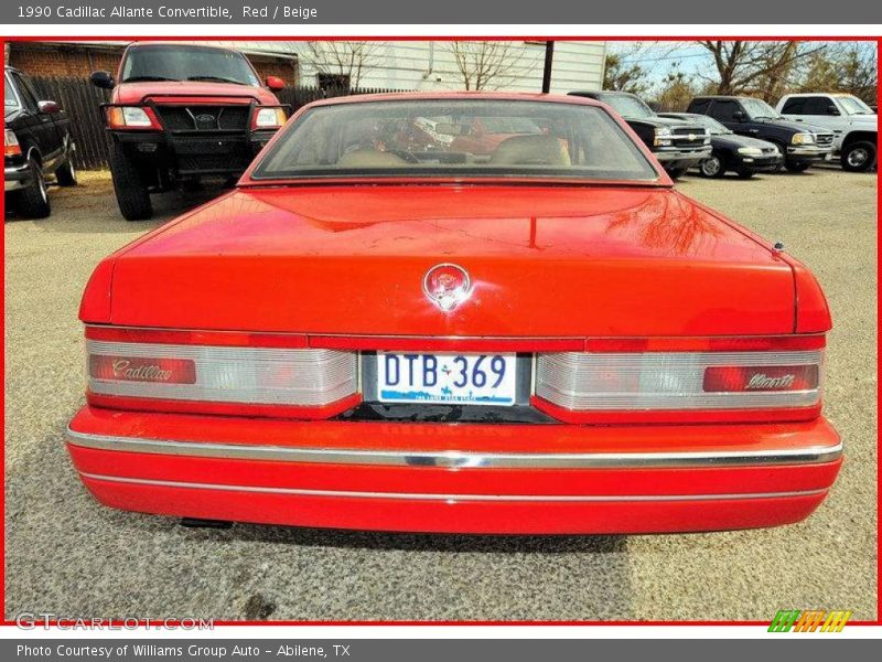 Red / Beige 1990 Cadillac Allante Convertible