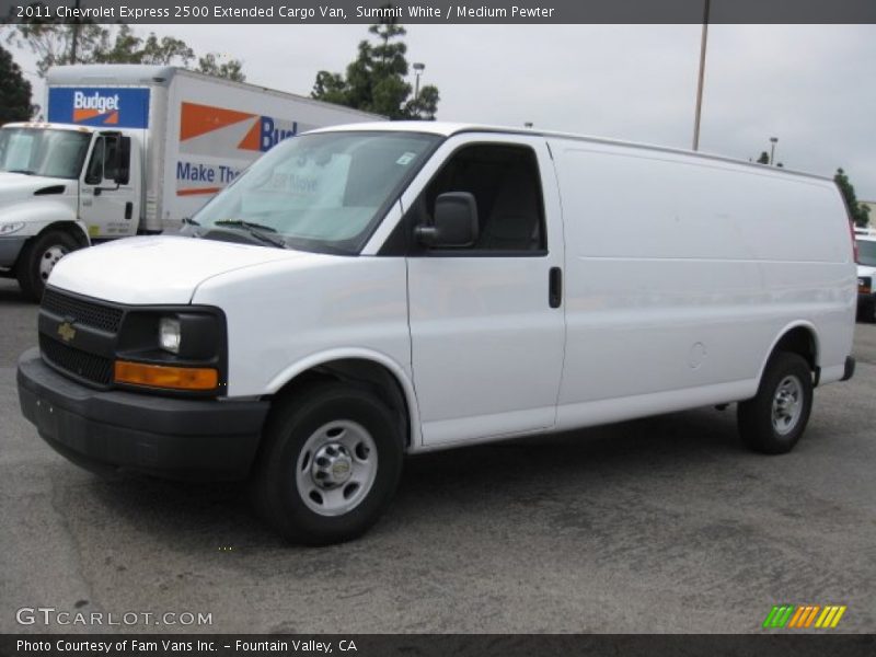 Summit White / Medium Pewter 2011 Chevrolet Express 2500 Extended Cargo Van