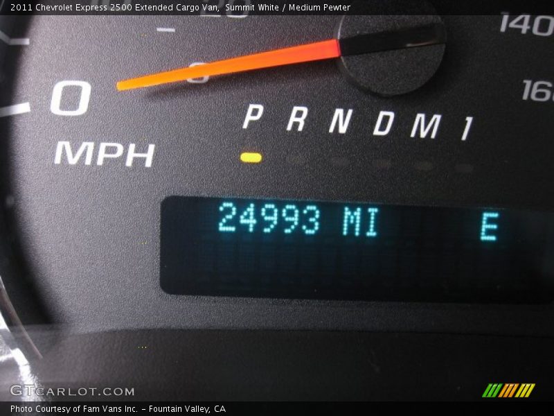Summit White / Medium Pewter 2011 Chevrolet Express 2500 Extended Cargo Van
