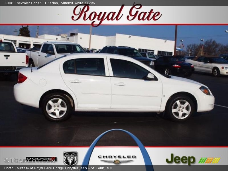 Summit White / Gray 2008 Chevrolet Cobalt LT Sedan