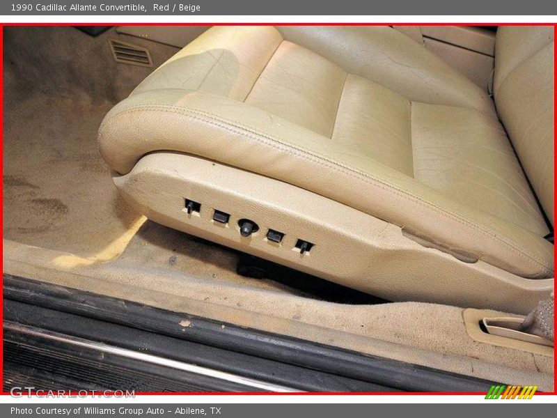 Red / Beige 1990 Cadillac Allante Convertible