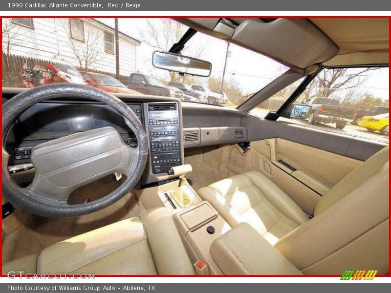 Red / Beige 1990 Cadillac Allante Convertible