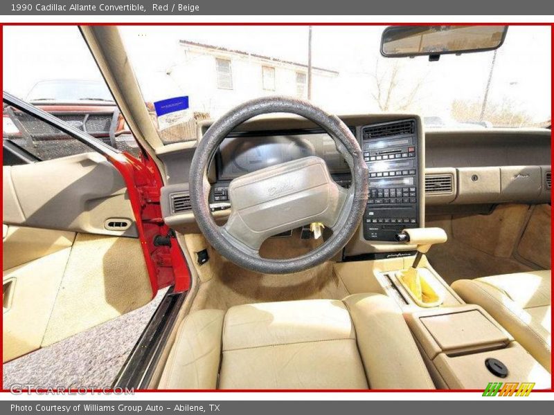 Red / Beige 1990 Cadillac Allante Convertible