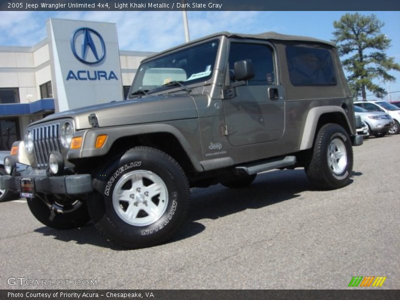 Light Khaki Metallic / Dark Slate Gray 2005 Jeep Wrangler Unlimited 4x4