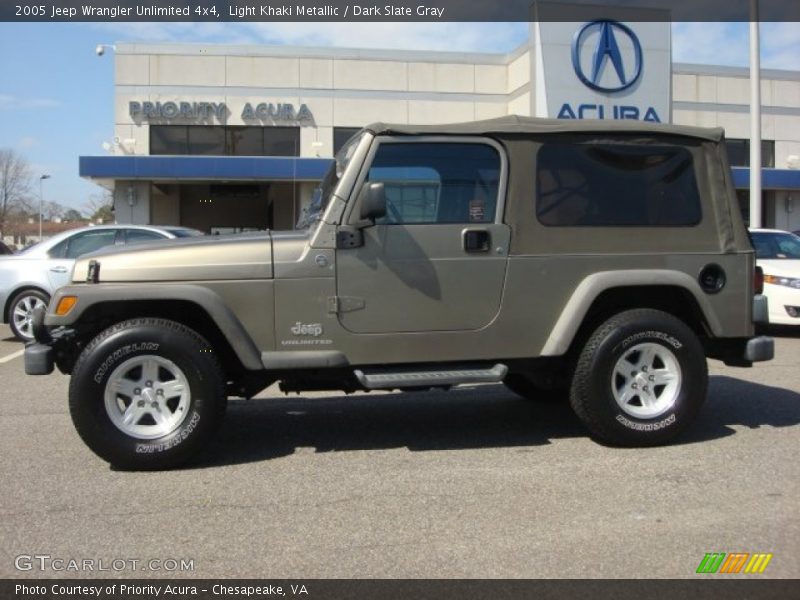 Light Khaki Metallic / Dark Slate Gray 2005 Jeep Wrangler Unlimited 4x4