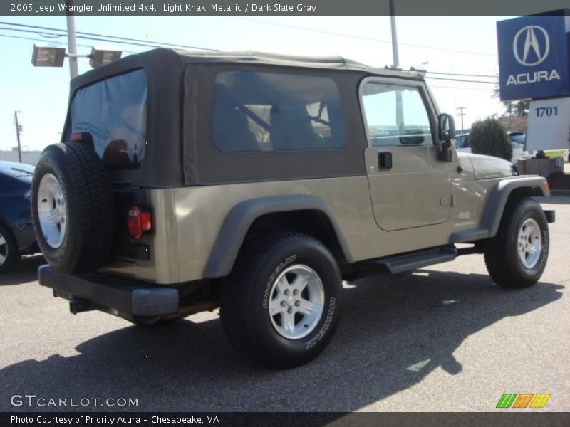 Light Khaki Metallic / Dark Slate Gray 2005 Jeep Wrangler Unlimited 4x4