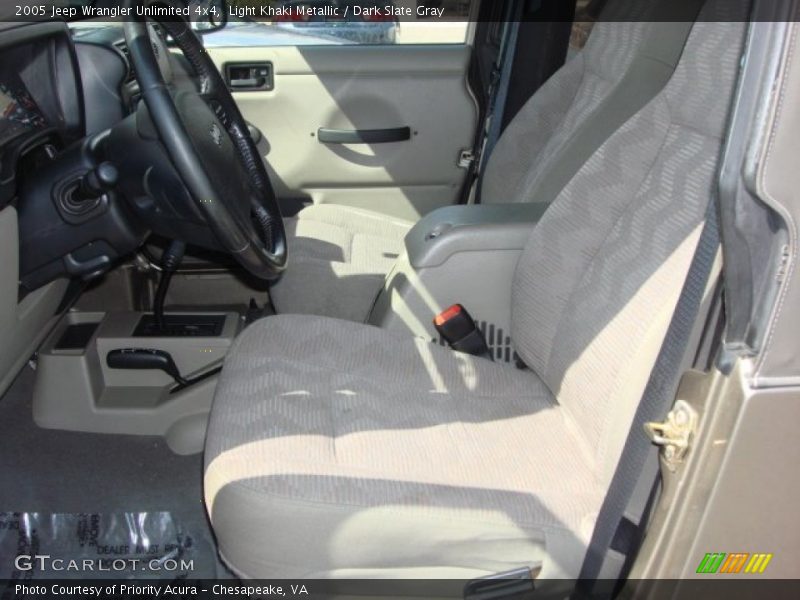 Light Khaki Metallic / Dark Slate Gray 2005 Jeep Wrangler Unlimited 4x4