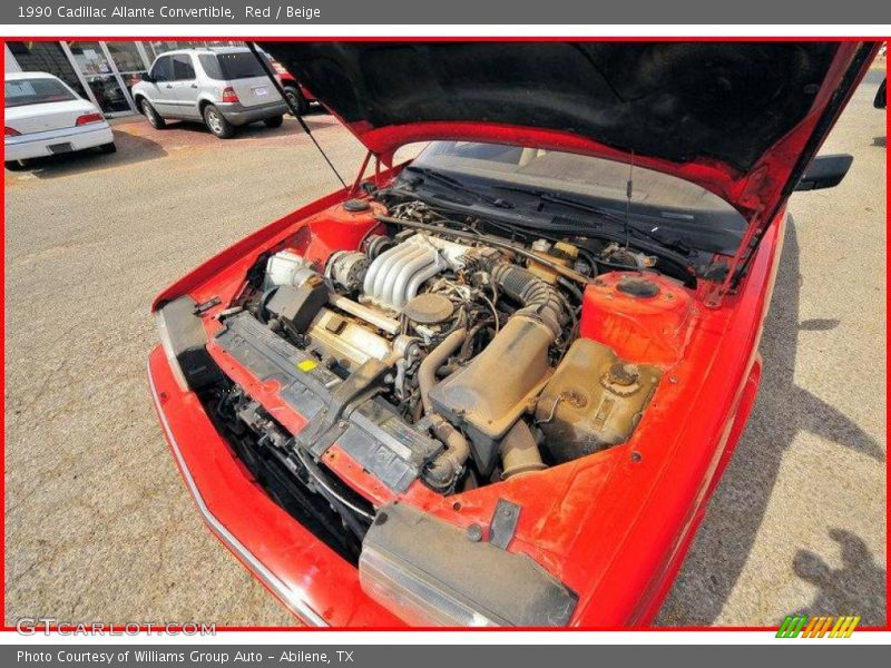 Red / Beige 1990 Cadillac Allante Convertible