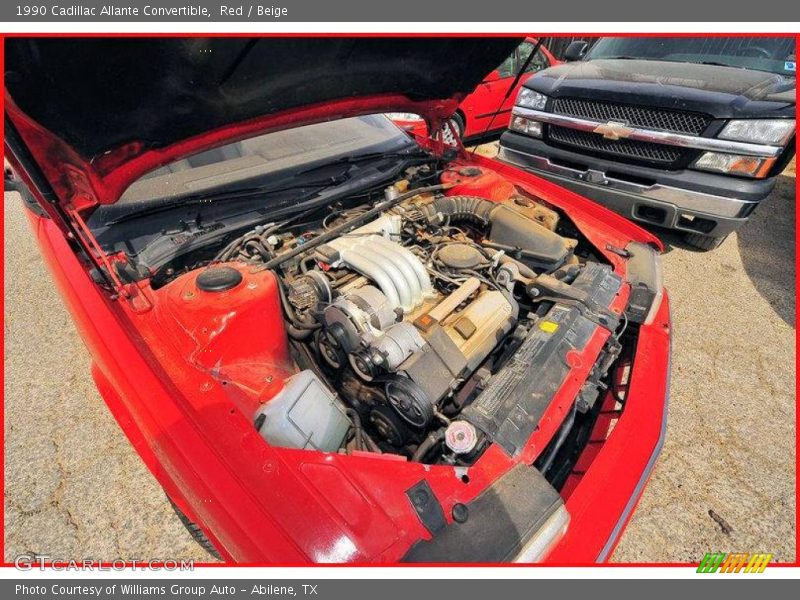 Red / Beige 1990 Cadillac Allante Convertible