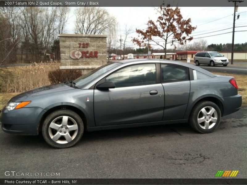 Storm Gray / Black 2007 Saturn ION 2 Quad Coupe