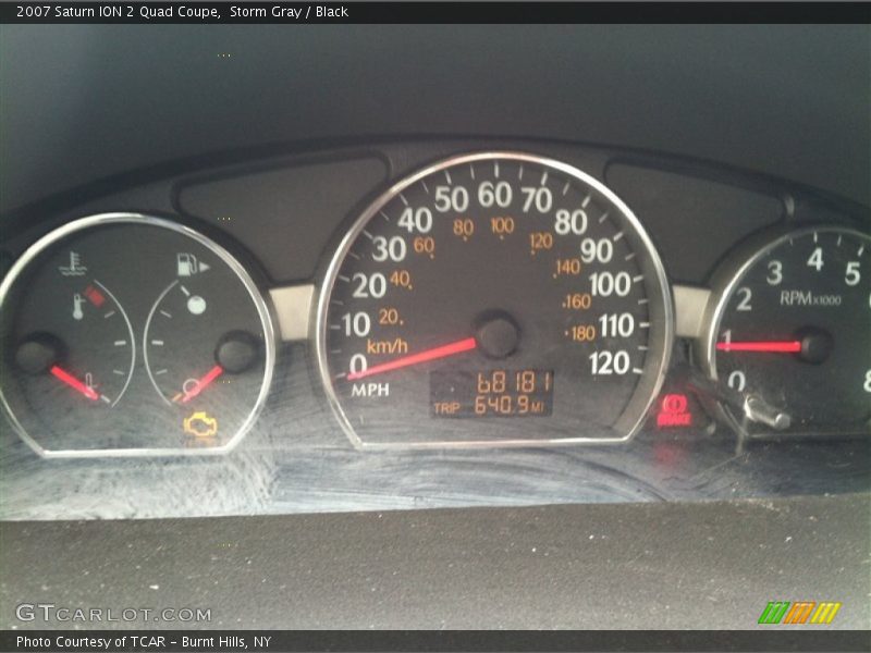 Storm Gray / Black 2007 Saturn ION 2 Quad Coupe