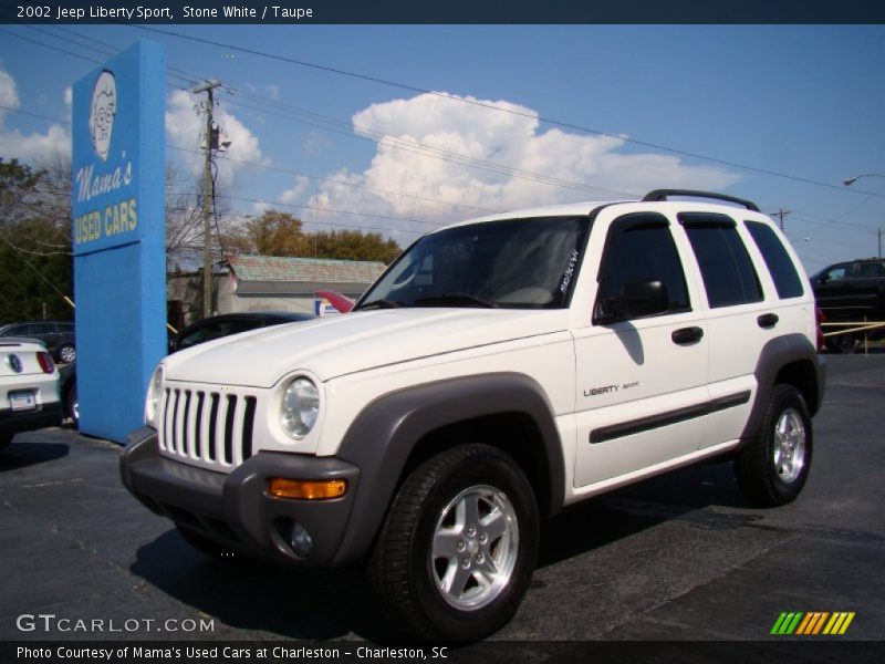 Stone White / Taupe 2002 Jeep Liberty Sport